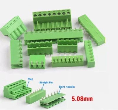 KF2EDGK 5.08mm Pitch PCB Terminal Block Screw Connector 2/3/4/5/8/9/10/12 Pin - Image 1 of 4