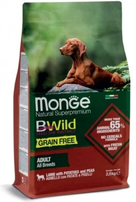 monge bwild grain free  all breeds 2,5kg - Immagine 1 di 4