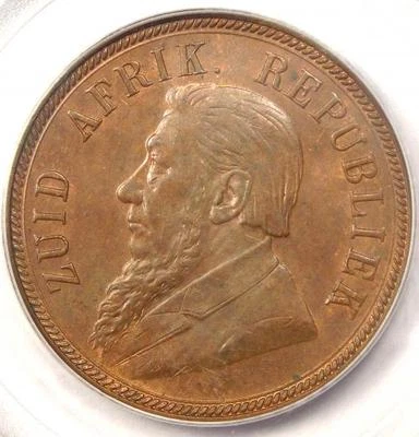 1898 South Africa Zar Penny - PCGS MS63 - Rare BU MS Certified Coin! - Image 1 of 4