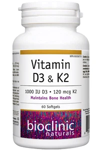 Bioclinic Naturals - Vitamina D3 y K2 60 cápsulas blandas - Imagen 1 de 2