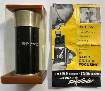 Vintage EDNALITE MAGNIFINDER RAPID CRITICAL FOCUSING FOR REFLEX & STUDIO CAMERAS - Image 1 of 4
