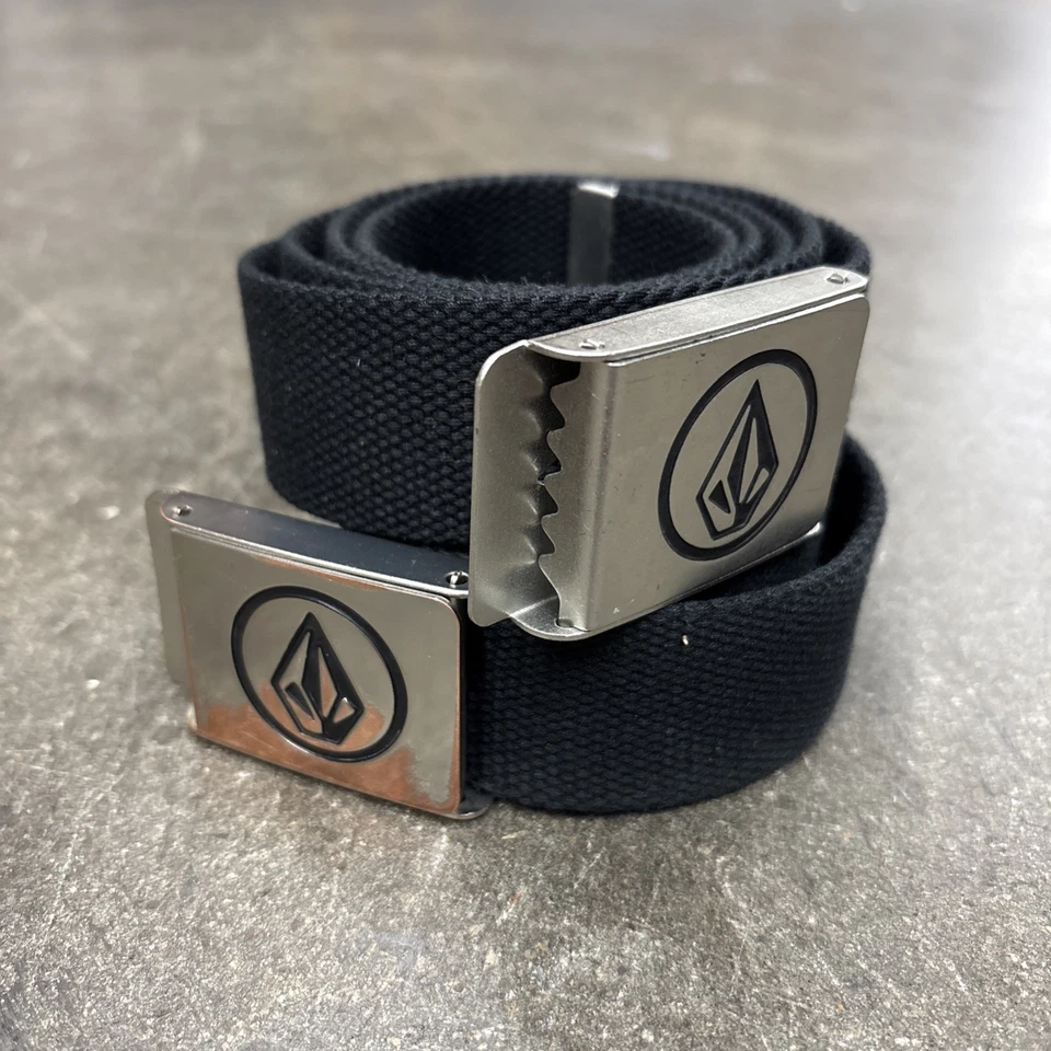 Volcom Circle Web Belt x2 Men's Black (BLK) One Size 1.5" wide 2 Belts - Image 1 of 4