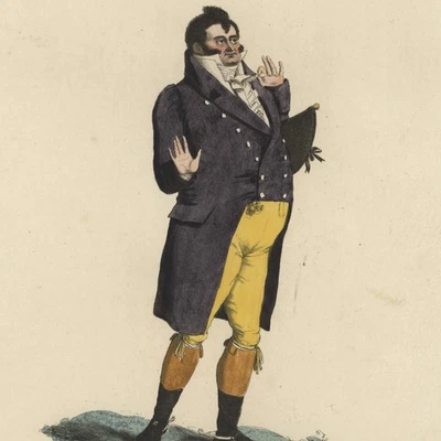 Nationaltheater Iffland Bankier Hirsch Griechheit Kostüm kol Radierung 1810 - Bild 1 von 3