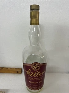Weller Antique 107 Proof Buffalo Trace Red Label Empty Bourbon Bottle Unrinsed - Picture 1 of 4
