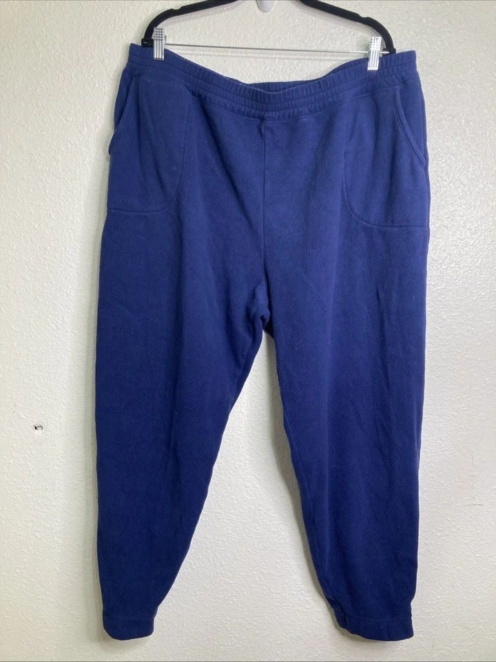 Pantalones de salón Cuddl Duds 3X de lana con elásticos azules Foto 1 de 3