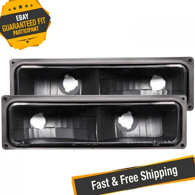 Anzo 511053 Clear Black Parking/Signal Lights for 88-98 Chevy/GMC C/K1500/2500 - Image 1 of 4