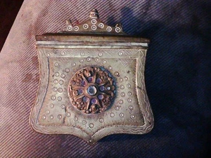 Antico porta munizioni Palaska ottomano o greco in ottone - Foto 1 di 12