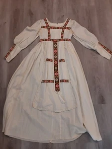 1960s 1970s Gunne Sax Dress - Black Label Vintage Lace Floral Ribbon Embroidered - Picture 1 of 17