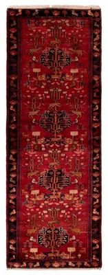 3'8" x 10'0" Vintage Hand-knotted Runner Rug Traditional Oriental Wool Carpet - Image 1 of 4