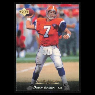 John Elway #82 1995 Upper Deck Denver Broncos Football Card NFL NM - Image 1 of 3