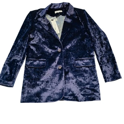 Jaqueta Blazer James Jeans Feminina Veludo Esmagado Namorado Tamanho G NOVA COM ETIQUETAS US$ 274 - Imagem 1 de 4