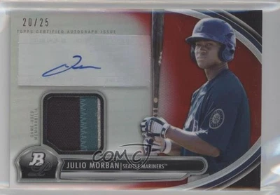 2013 Bowman Platinum Auto Relic Red Refractor /25 Julio Morban #AR-JMO Auto - Image 1 of 2