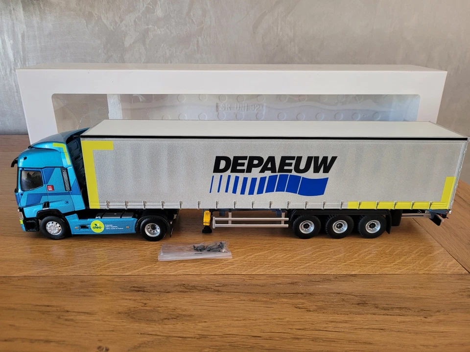 camion Eligor 1/43 Renault T Biocarburant tautliner transports DEPAEUW - Photo 1/4