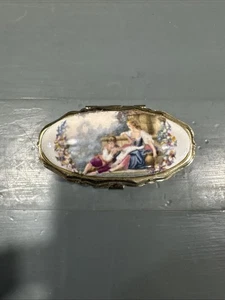 Scatola kit da cucire porcellana ovale stile rinascimentale vittoriano vintage Giappone - Foto 1 di 3