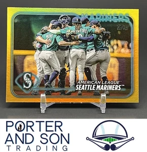 Seattle Mariners Gold Foil 2024 Topps #241 Mariners Team Baseball Card 1/2 - Picture 1 of 2