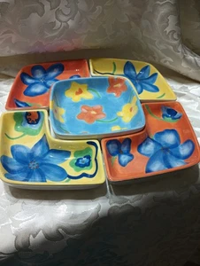 Avon Hand painted 5 Piece Serving Set 11" - Picture 1 of 12