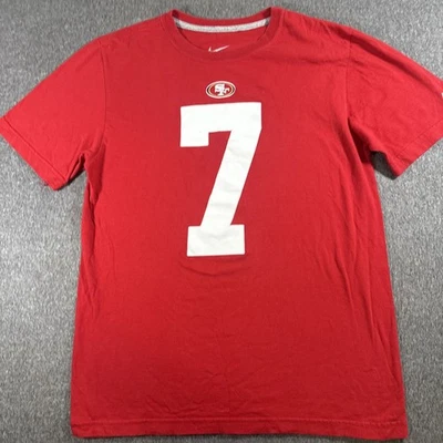 Camisa Colin Kaepernick San Francisco 49ers Nike Roja Manga Corta Hombres Pequeña #7 Foto 1 de 4
