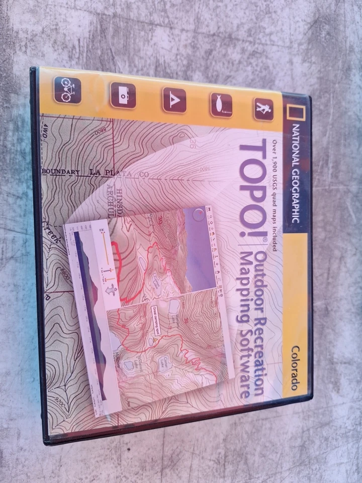 National Geographic Topo! Outdoor Recreation Mapping Software COLORADO, 7 CD Set - Image 1 of 4