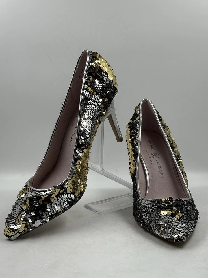 Nuevos zapatos de lentejuelas de aguja Ruthy chinos para lavandería talla 8 M Foto 1 de 4