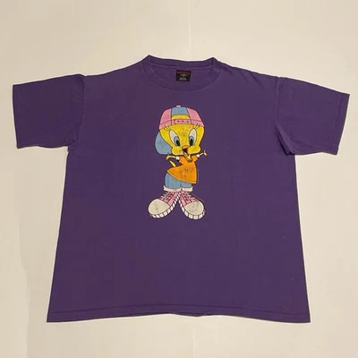 CAMISETA VINTAGE TWEETY BIRD LOONEY TUNES 1993 (GRANDE) - Imagem 1 de 4