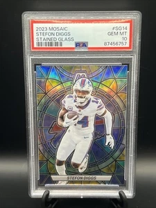 2023 Panini Mosaic Stefon Diggs Stained Glass SSP Case Hit PSA 10 # SG-14 - Picture 1 of 2