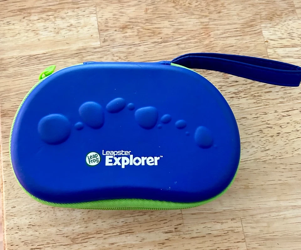 LeapFrog Leapster Explorer Carrying Case Blue Neon Green NO CONSLE CASE ONLY - Image 1 of 3