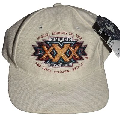 NUEVO CON ETIQUETAS De colección Super Bowl XXX Starter Arpillera Correa Sombrero Gorra Steelers Vaqueros Foto 1 de 4