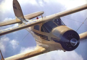 Giant Scale Beechcraft D-17S Staggerwing   98 in Span RC AIrplane Printed Plans  - Picture 1 of 9