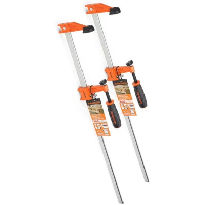 Paquete de 2 abrazaderas de barra de acero Jorgensen de 24 pulgadas con límite de carga de 600 libras trabajo mediano Foto 1 de 4