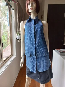 ONETEASPOON POLKA DOTS 100% COTTON PARTY DRESS SIZE S HANDMADE IN CHINA. - Picture 1 of 11