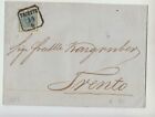 1852 coperta TRIESTE-TRENTO+9 Kreuzer/OTTIMI MARGINI+timbro CARTELLA TRIEST-c610