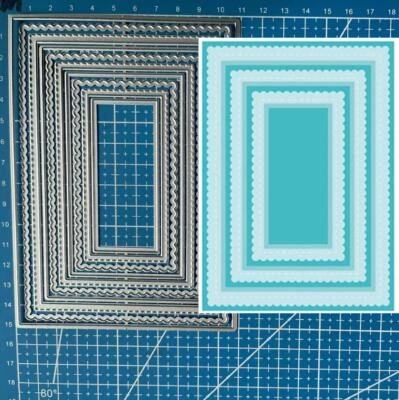Metal Cutting Dies Rectangle Frame Scrapbooking Album Embossing Stencils Crafts - Image 1 of 4