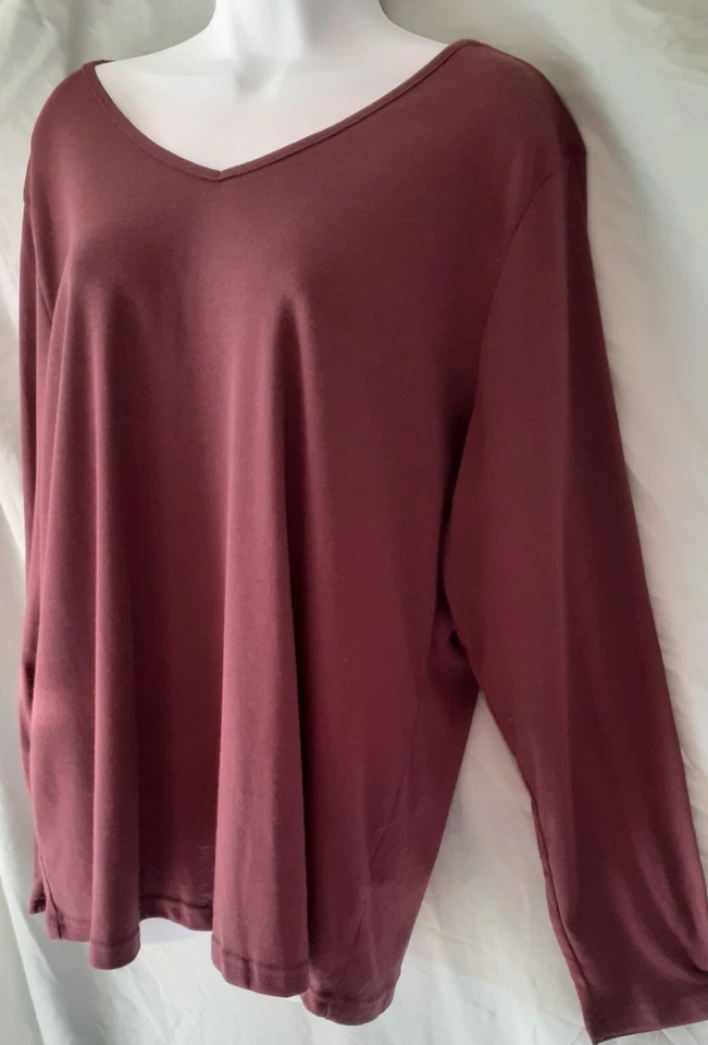 Charter Club Pink Pajama Top  Short Sleeve 2X 48" BUST  - Image 1 of 4