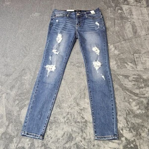Judy Blue Jeans womens 11/30 Skinny fit mid rise tapered distressed stretch NEW - Picture 1 of 14