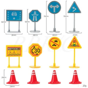 Car Scene Road Street Signs Decoration Accessories for 1:76 RBR/C Drift RC Car - Picture 1 of 7