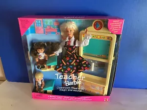 Barbie 1995 Mattel Teacher Barbie Doll & Kids Set No. 13914 NIB - Picture 1 of 9