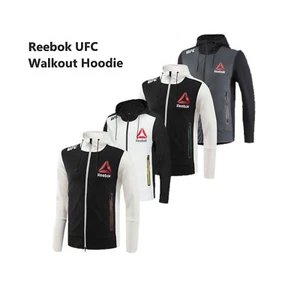 Reebok Men's X UFC FK Walkout Full Zip Long Sleeve Hoodie Jacket Tag-less NEW - Picture 1 of 6