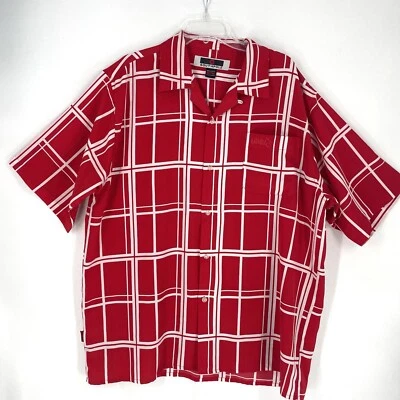 Vintage Southpole Shirt Men's XL Red White Hip Hop Casual Button Down 90's - Image 1 of 4