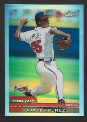 2000 Topps Chrome Baseball Refractor #158 Odalis Perez Atlanta Braves - Image 1 of 2