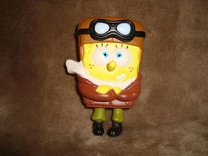Spongebob Square Pants Pilot PVC Figure 2005 Burger King 4" Tall - Imagen 1 de 4