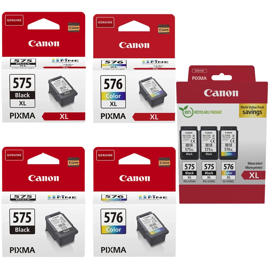 Original Canon PG-575 CL-576 XL für Pixma TS 4750 4751 i TS 3500 3550 3551 i - Bild 1 von 1