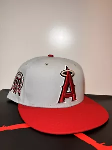 Los Angelses Angels 50th Anniversary Gray/ Red New Era Fitted Hat 7 - Picture 1 of 4