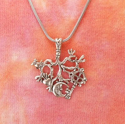 Collar o Pendientes Cimaruta Dije, Escoba Italiana Cuervo Corazón Cruz Solar Luna Foto 1 de 4