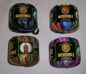 Lion Brand Incredible Yarn - 6 Colors - Same Dye Lot Available - Picture 1 of 26