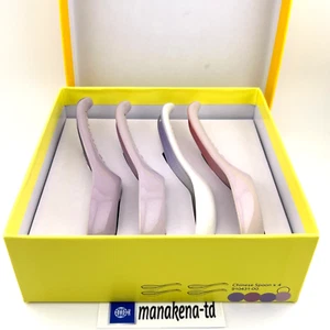 Le Creuset Renge Chinese Spoons Set of 4 Pastel Multicolor BP/C/PP/PB Japan NEW - Picture 1 of 9