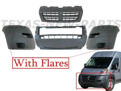 Fits 2014-2018 Ram ProMaster Front Bumper W Side Flares Local Pickup Foto 1 de 4