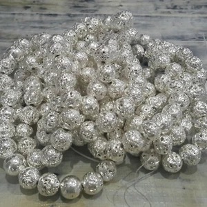 Lava natural electrochapada 8 mm, plata 47 piezas franqueo gratuito. Vendedor de oz - Imagen 1 de 3