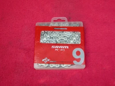 Cadena SRAM PC-971 9 velocidades plateada/gris con Powerlink Foto 1 de 2