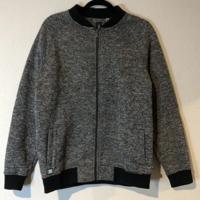 Howe Men's Front Zip Bomber Jacket Black & Grey Men's Size Large  - Image 1 of 4