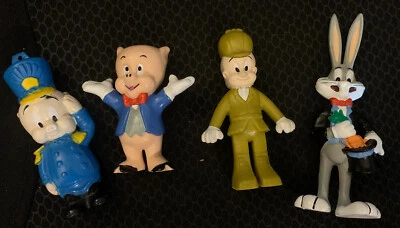 Винтажный Looney Tunes Arby's Kid's Meal резиновые фигурки лот (4) смешанные годы - Изображение 1 из 4